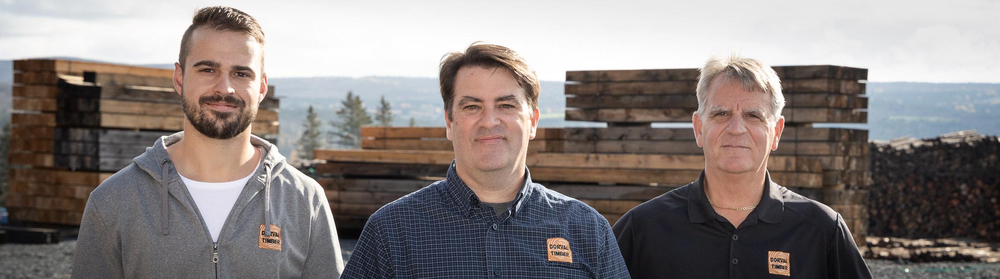 The Dorval Timber team from left to right: André, Simon and Pierre