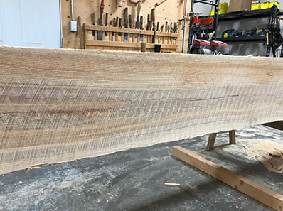 Dorval Timber with circular saw finish